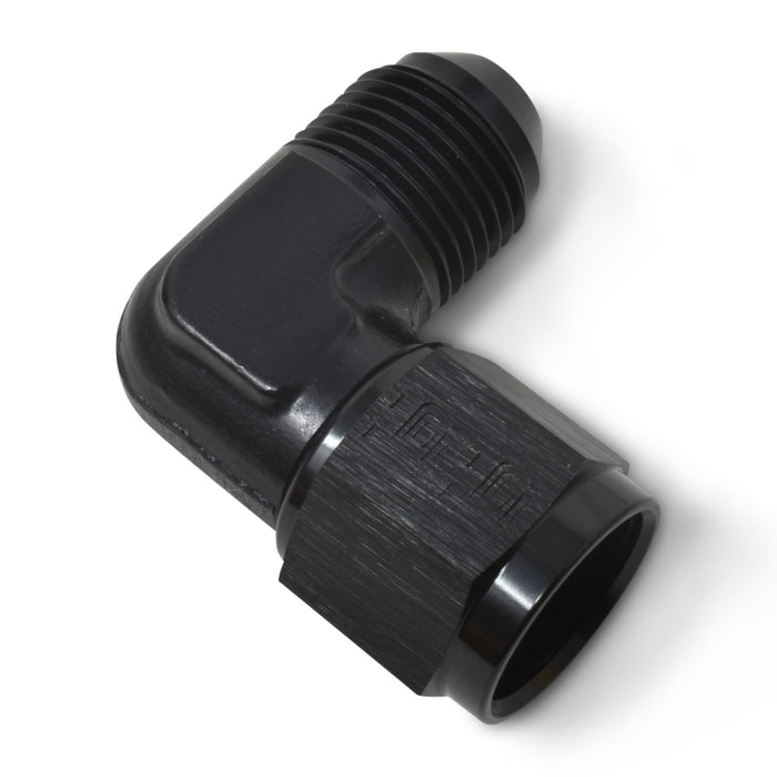 Russell Performance -6 AN 90 Degree Male AN to Female AN Fitting (Black)