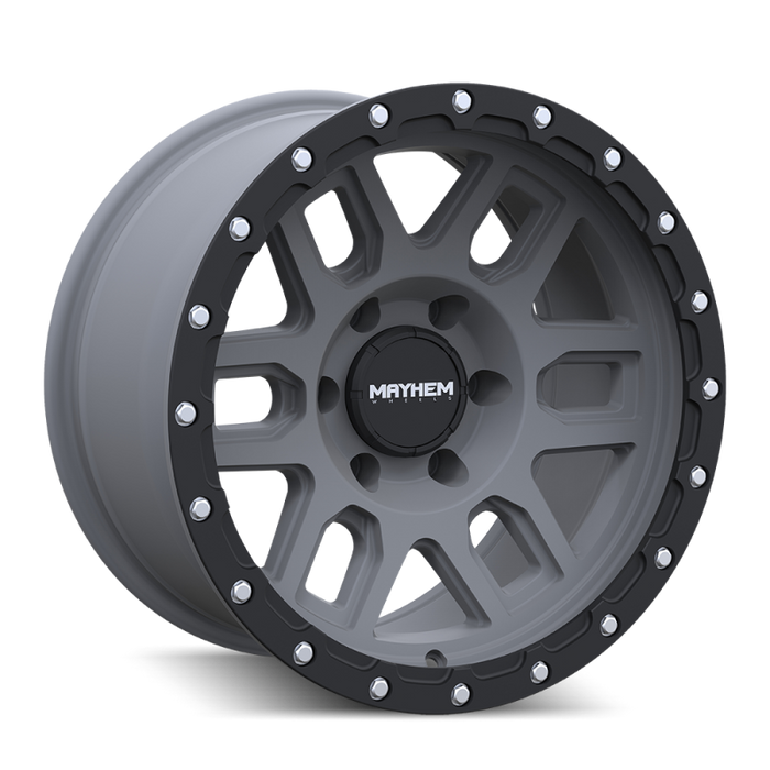 Mayhem 8304 Delta 20x9 / 8x170 BP / -12mm Offset / 125.2mm Hub Matte Gunmetal- Matte Black Lip Wheel