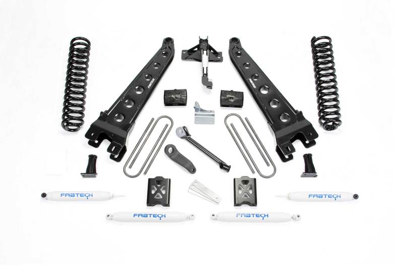 Fabtech 05-07 Ford F350 4WD 6in Rad Arm Sys w/Coils & Perf Shks