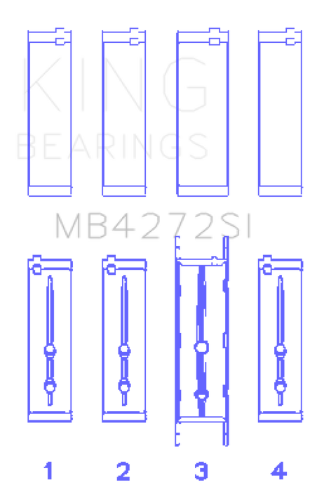 King Engine Bearings Holden Alloytec 175/190 Crankshaft Main Bearing Set