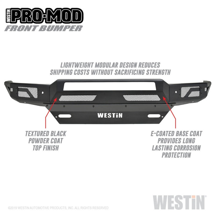 Westin 16-19 Chevy/GMC Silverado/Sierra 1500 Pro-Mod Front Bumper - Textured Black