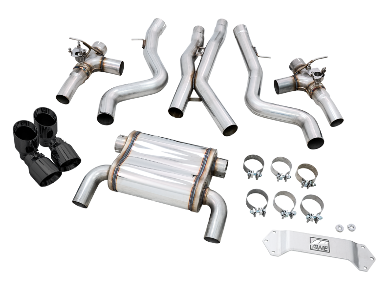 AWE Tuning BMW F8X M3/M4 SwitchPath Cat-Back Exhaust - Diamond Black Tips