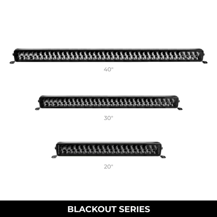 Go Rhino Xplor Blackout Series Dbl Row LED Light Bar (Side/Track Mount) 21.5in. - Blk
