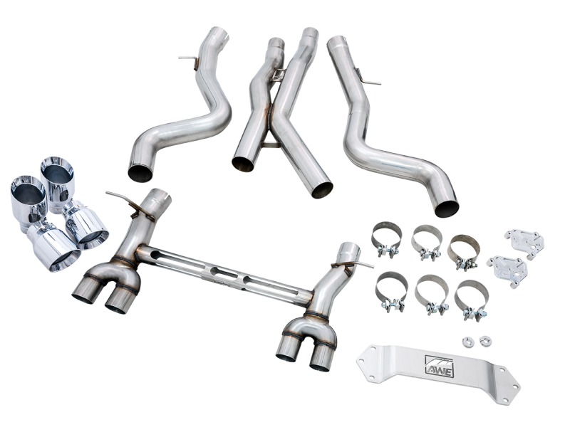 AWE Tuning BMW F8X M3/M4 SwitchPath Cat-Back Exhaust - Diamond Black Tips