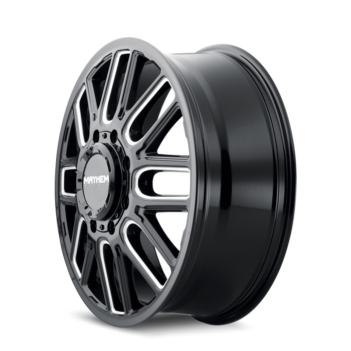 Mayhem 8107D Cogent Dually 20x8.25 / 8x210 BP / 115mm Offset / 154.2mm Hub Blk w/Milled Spokes Wheel
