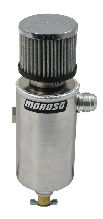 Moroso Breather Tank/Catch Can -12An Male Fitting - Roll Bar Mount - Aluminum