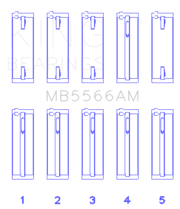 King Engine Bearings Audi A4 1.8L AEB (Size STD) Main Bearing Set