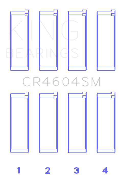King Engine Bearings Ford 2.3L Duratec / Mazda L3-VDT MZR Turbo (Size + 0.5) Con Rod Bearing Set