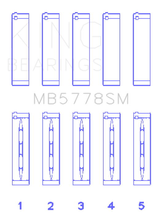 King Engine Bearings Audi/VW 1.8/2.0 TSI/TFSI Main Bearing Set - Size STD