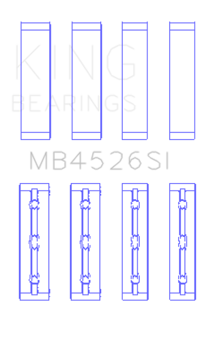 King Engine Bearings Toyota 1GR-FE (Size +0.50mm) Crankshaft Main Bearing Set
