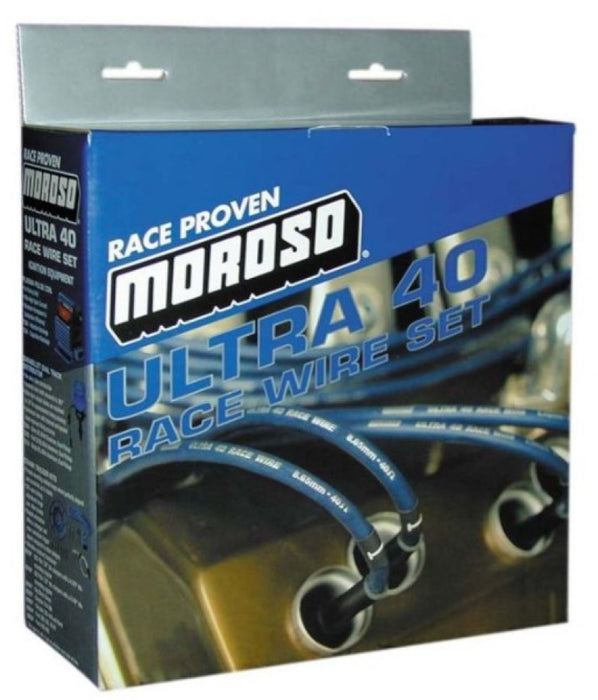 Moroso Ford 289-302 Ignition Wire Set - Ultra 40 - Unsleeved - Non-HEI - Under Header - Black