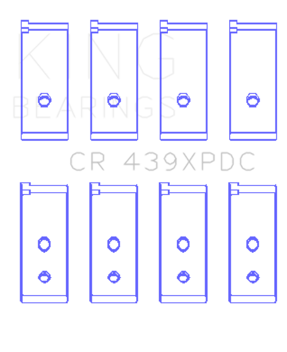 King Engine Bearings Honda 4 B18A1/B18B1 Connecting Rod Bearing Set - Size STD
