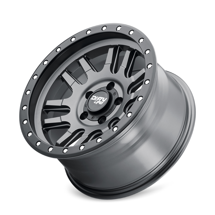 Dirty Life 9309 Canyon Pro 17x9/6x139.7 BP/0mm Offset/106mm Hub Satin Graphite Wheel - Beadlock