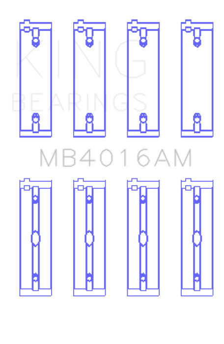 King Engine Bearings Mitsubishi 181CI 3.0L 6G72 V6 (Size +1.0) Main Bearing Set
