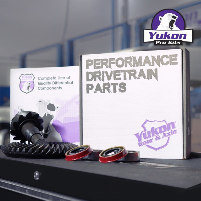 Yukon 9.75in Ford 3.73 Rear Ring & Pinion Install Kit 2.53in OD Axle Bearings and Seal