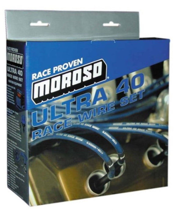 Moroso Chevrolet Small Block Ignition Wire Set - Ultra 40 - Unsleeved - Non-HEI - Over Valve - Black
