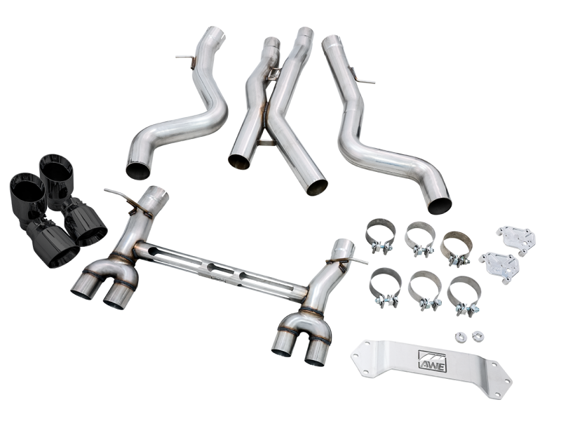 AWE Tuning BMW F8X M3/M4 SwitchPath Cat-Back Exhaust - Diamond Black Tips