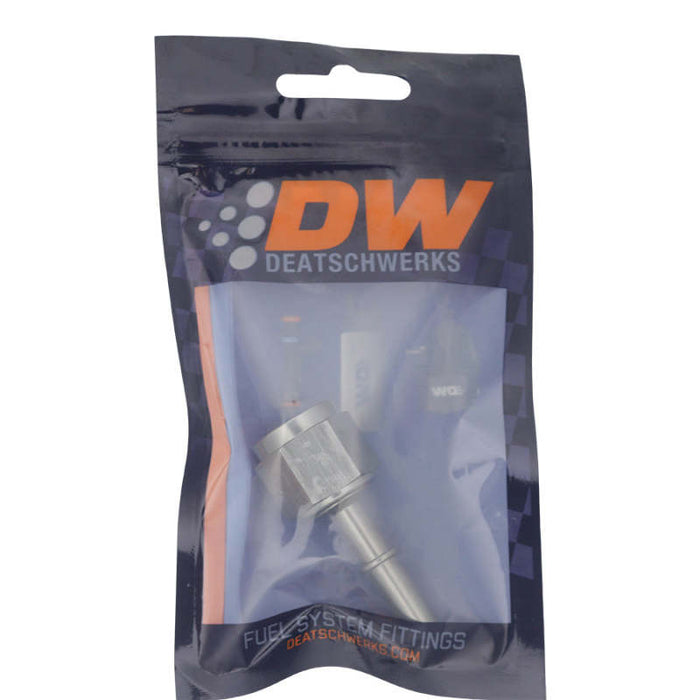 DeatschWerks 8AN Female Flare Swivel to 5/16in Male EFI Quick Disconnect - Anodized DW Titanium