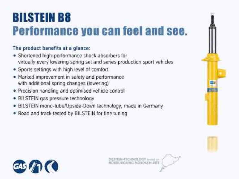 Bilstein B8 Performance 12-14 Buick LaCrosse CXS Front Left Monotube Strut Assembly