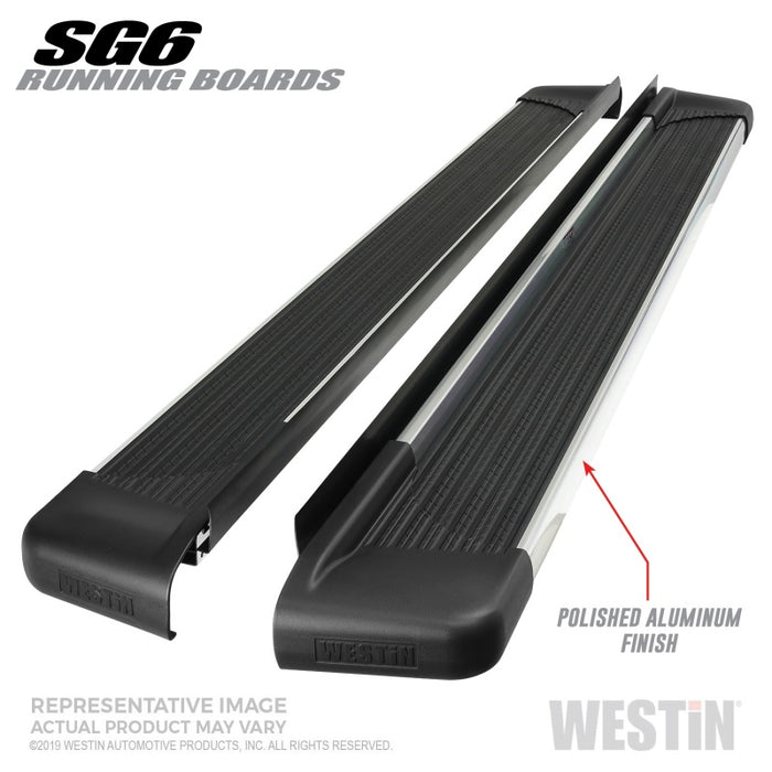 Westin SG6 Polished Aluminum Running Boards 74.25 in - Polished