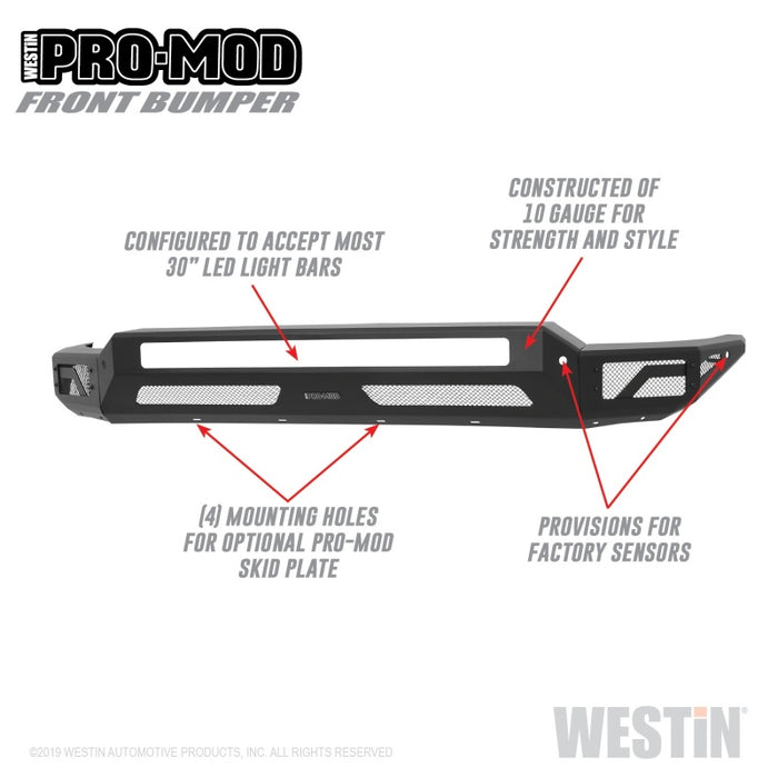 Westin 2020 Chevrolet Silverado 2500/3500 Pro-Mod Front Bumper - Textured Black
