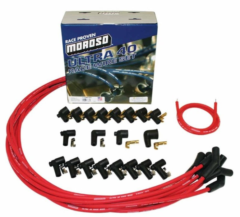 Moroso Universal Ignition Wire Set - Ultra 40 - Unsleeved - 135 Degree - Red