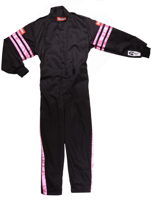 RaceQuip Pink Trim SFI-1 JR. Suit - Kids XL