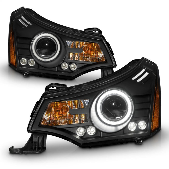 ANZO 2008-2011 Ford Focus Projector Headlights Black
