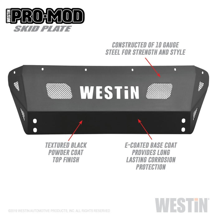 Westin 14-21 Toyota Tundra Pro-Mod Skid Plate - Textured Black