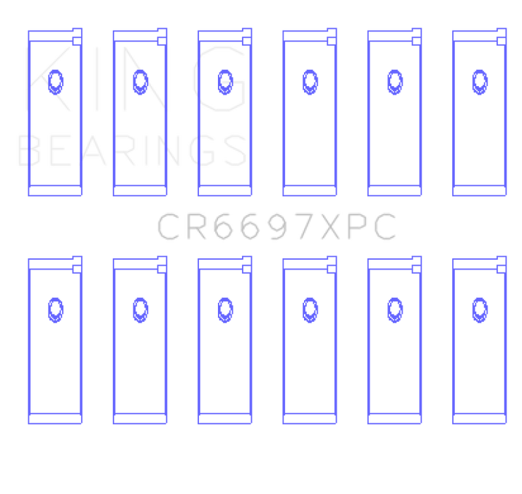 King Engine Bearings Nissan RB25/RB26 24V Coated Performance Rod Bearing Set - Size STDX