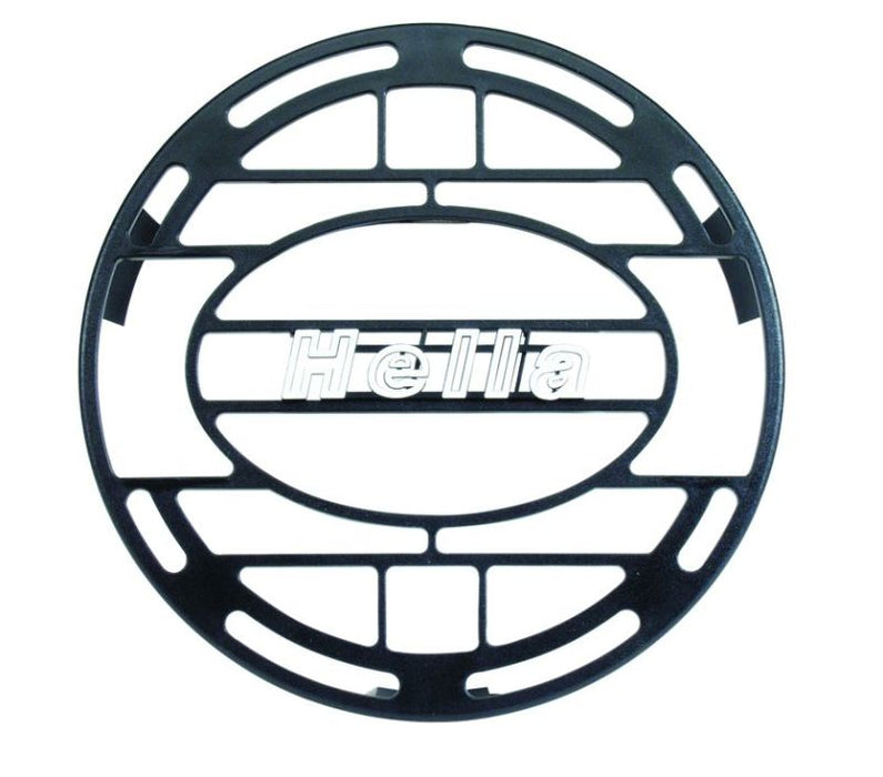 Hella Stone Shield Round Plastic Black Hella Logo Light Cover  (MOQ 10)