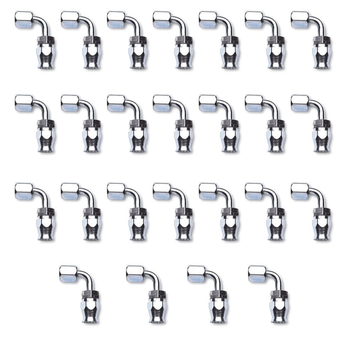 Russell Performance -6 AN Endura PowerFlex Power Steering 90 Degree Hose Ends(25 pcs.)