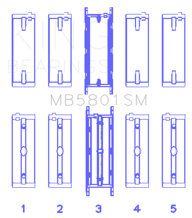 King Engine Bearings BMW S63 Crankshaft Main Bearing Set
