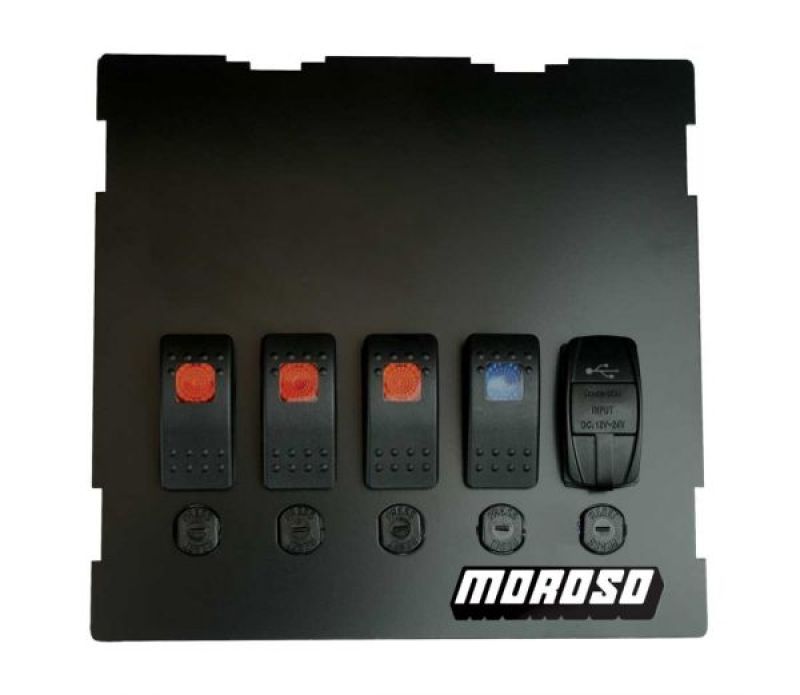 Moroso 99-04 Mazda Miata NB Radio/HVAC Pocket Block Off Plate With Switches