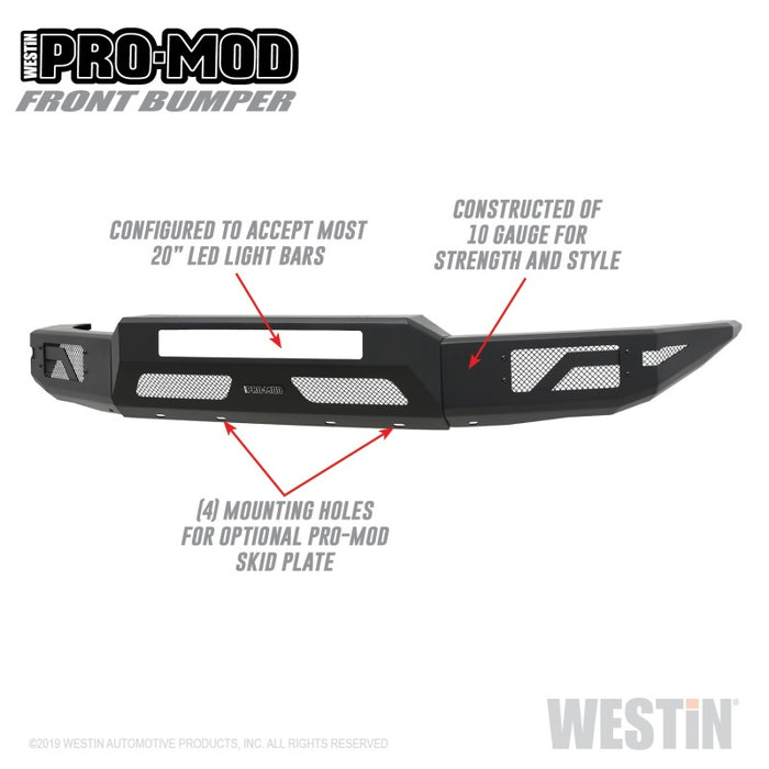 Westin 15-20 Chevrolet Colorado Pro-Mod Front Bumper - Textured Black