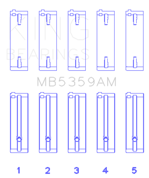 King Engine Bearings Mazda FE 2.0L Main Bearing Set