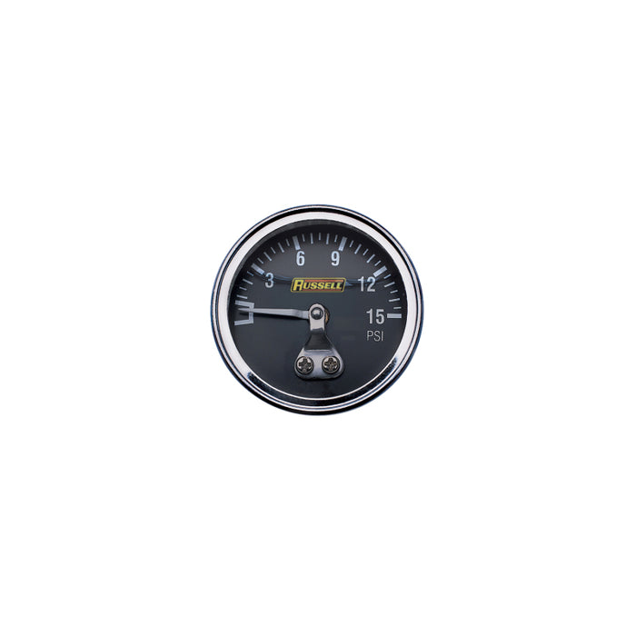Russell Performance 15 psi fuel pressure gauge (Liquid-filled)