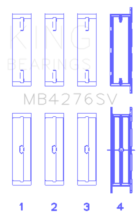 King Engine Bearings Land Rover 2.7L TDV6 Sputter Replacement Crankshaft Main Bearings