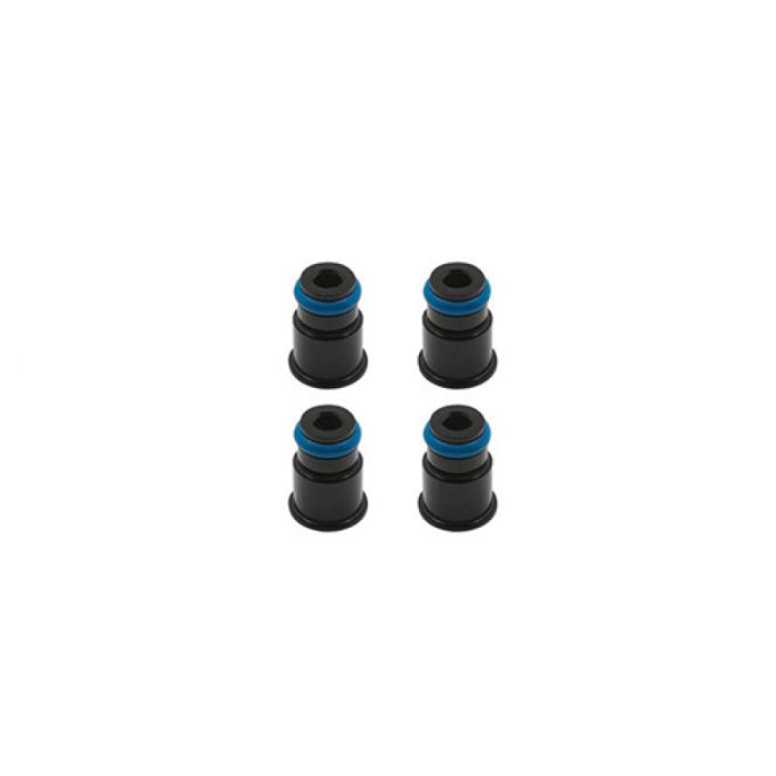 BLOX Racing 14mm Adapter Top (1/2in) w/Viton O-Ring & Retaining Clip (Set of 4)