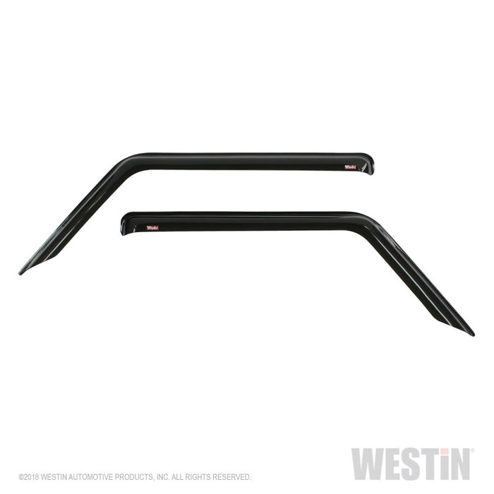 Westin 2018-2019 Jeep Wrangler JL Slim Wind Deflector 2pc - Smoke