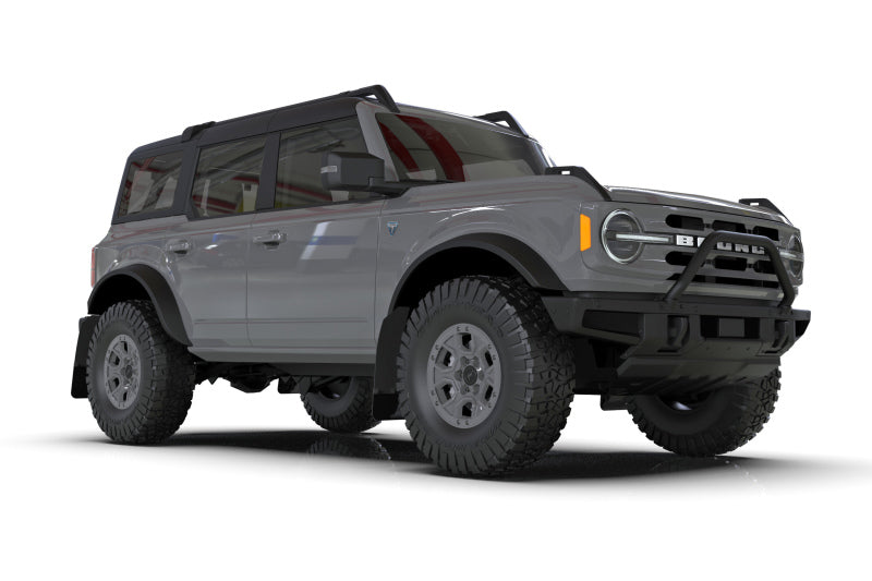 Rally Armor 21-25 Ford Bronco (Steel Bmpr + RB - NO Rptr/Sprt) Blk Mud Flap w/Area Blue Logo