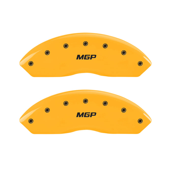 MGP 4 Caliper Covers Engraved Front & Rear MGP Yellow Finish Black Characters 2008 Audi S4