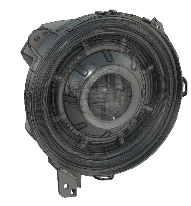Oracle Oculus Bi-LED Projector Headlights for Jeep JL/Gladiator JT - Matte Blk - 5500K