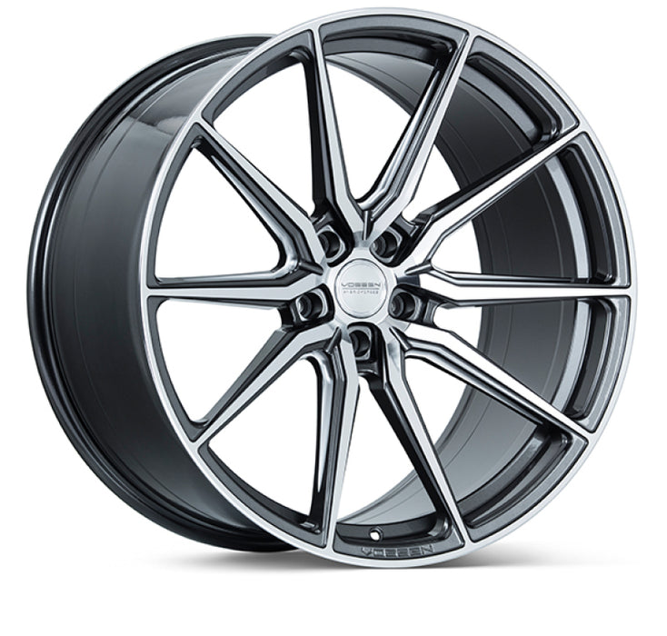 Vossen HF-3 20x9 / 5x120 / ET35 / Flat Face / 72.56 - Gloss Graphite Polished Wheel