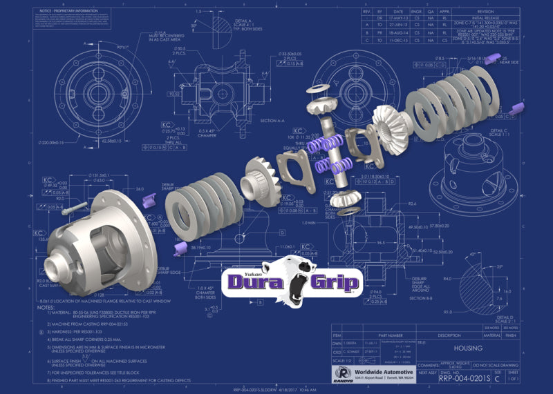 Yukon Dana 60 4.10 & Down Dura Grip Positraction Narrow 30 Spline ABS Compatible