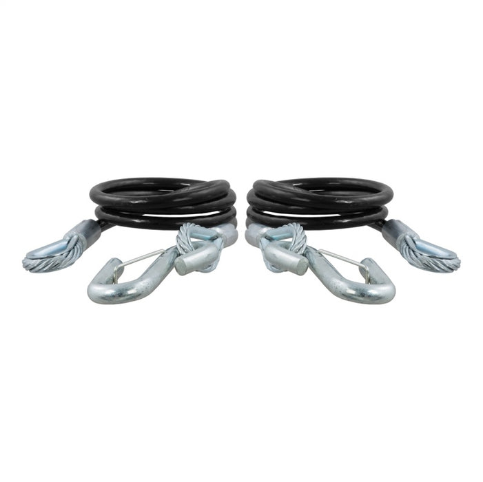 RockJock Curt Towing Safety Cable Kit 44 1/2in Long w/ 2 Snap Hooks 5000lbs 2-Pack