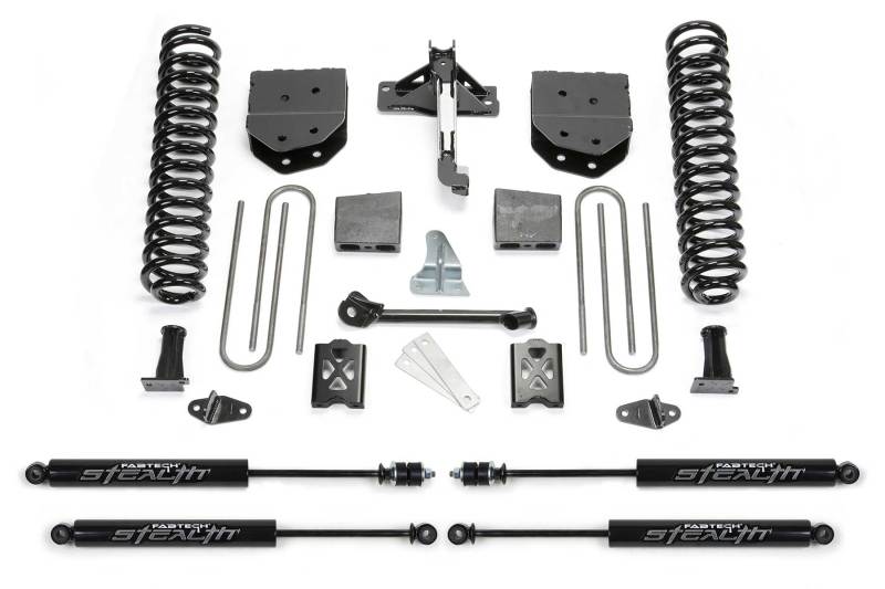 Fabtech 05-07 Ford F250 4WD w/o Factory Overload 6in Basic Sys w/Stealth