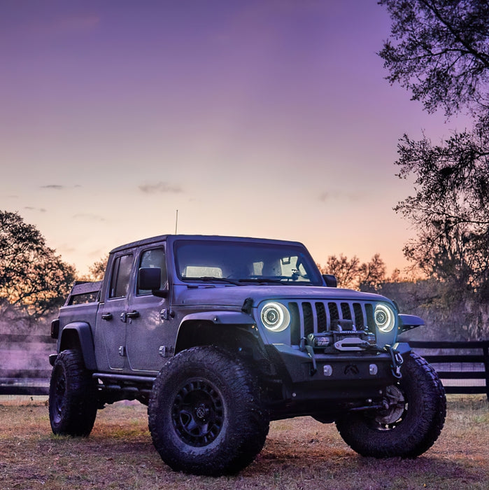 Oracle Jeep JL/Gladiator JT Oculus Bi-LED Projector Headlights - Amber/White Switchback