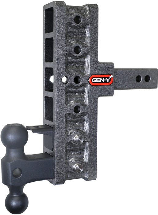 Gen-Y Mega Duty 2in Shank 7.5in Offset Drop 10K Hitch w/GH-031 Dual-Ball/GH-032 Pintle Lock