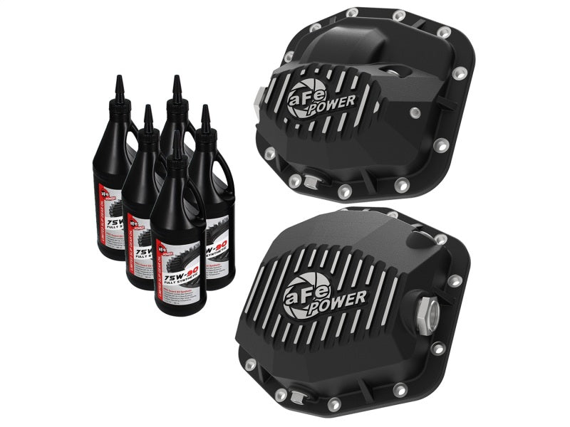 aFe Pro Series Front/Rear Diff Cover Kit w/ Oil 2018+ Jeep Wrangler (JL) 2018 3.6L (Dana M186/M220)